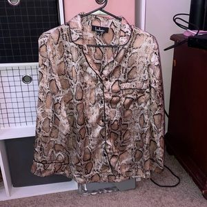 Snakeskin print blouse